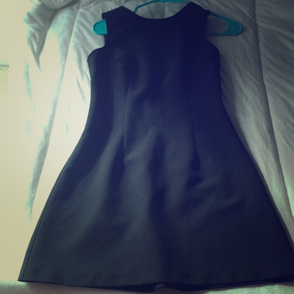 Black professional kneelength dress